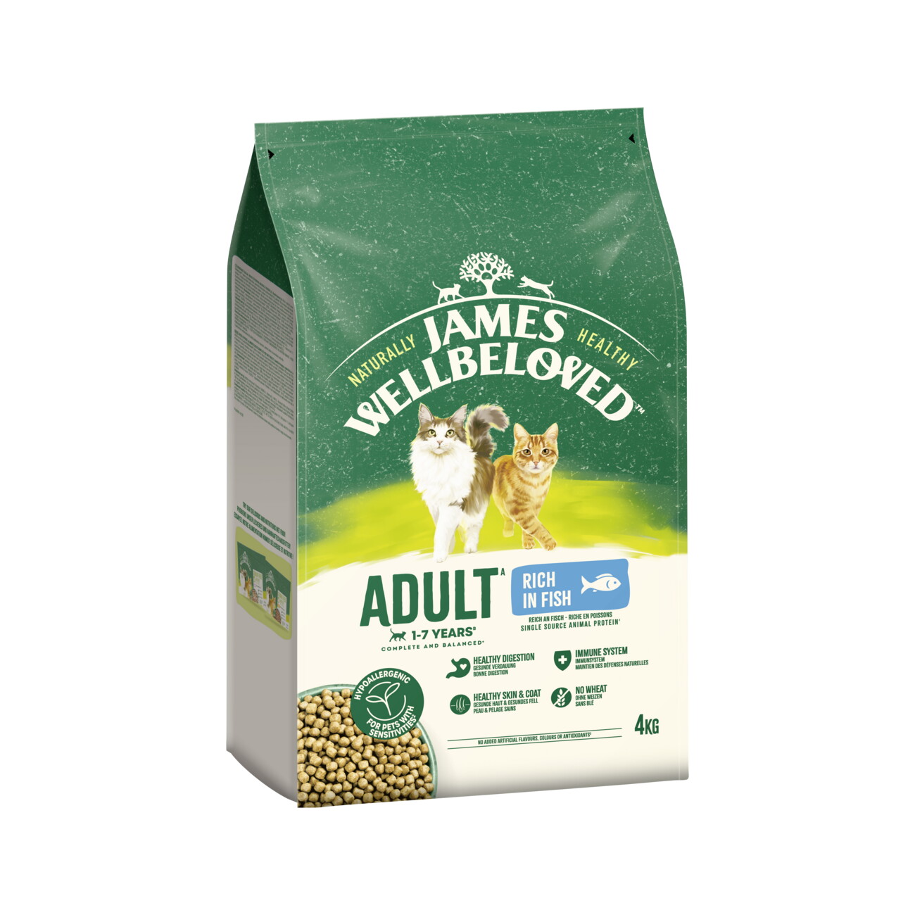 James Wellbeloved Trockenfutter Katze Adult, Fisch 4 kg