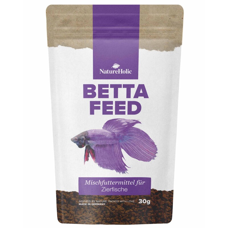 NatureHolic Bettafeed - Bettafutter - 30g - Fischfutter für Kampffische