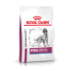Royal Canin Veterinary Renal Special Hundefuttertüte mit einer schwarz-weißen Illustration eines Hundes, mit fettem Text, der den Produktnamen angibt.