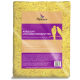 Gelbe Tüte Optimax Vogelfutter mit der Aufschrift 'Aufzucht- und Konditionsfutter', 1 kg, geeignet für alle Vogelarten, mit Nährwertangaben.