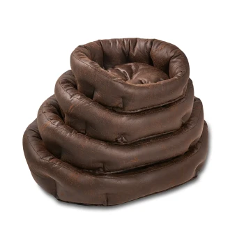 Vintage Hundekörbchen Hundekörbchen Hundebett braun M