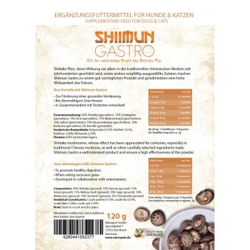 Marsapet Shiimun Gastro Pulver für Hunde und Katzen mit Shiitake - 120g