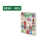 MultiFit 'Merry Christmas' Adventskalender-Schachtel mit nummerierten festlichen Symbolen und grünem 'NEW - NEU'-Etikett