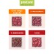 Vier Pakete proCani Hundefutter, mit Rind- und Geflügelmischungen, beschriftet mit Produktnamen und Nährwertinformationen.