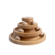 Holziges mehrstufiges Haustier-Puzzlespielzeug mit Kugeln in Rillen, entwickelt zur mentalen Stimulation und zum Spielen.