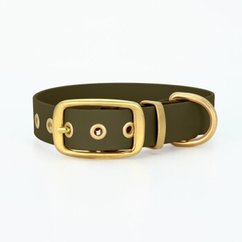 Biothane Halsband Gold Khaki XL