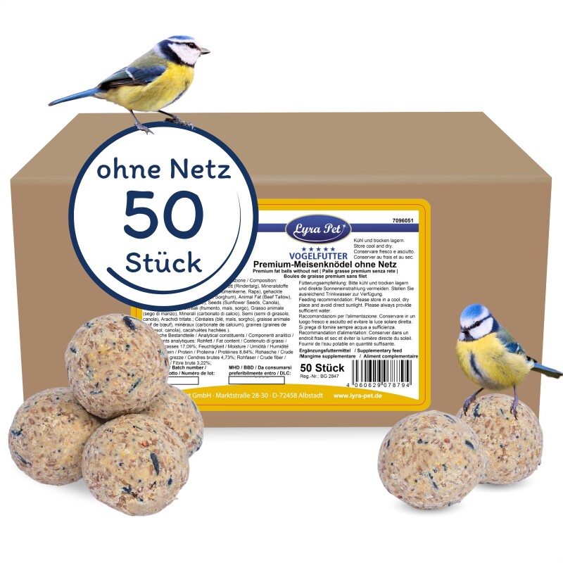 Lyra Pet Premium Meisenknödel Ohne Netz 4, 25 Kg