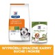 Torby diety weterynaryjnej Hill's dla psów: sucha karma "Urinary + Metabolic" i "Healthy Weight Treats", z obrazkami husky i beagle.