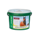 Grüner Eimer mit der Aufschrift "AGROBS SENIORMINERAL" und einem Pferd auf der Vorderseite, der optimale Pflege für ältere Pferde fördert.