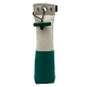 Leinwand-Hundetrainingsdummy in Beige und Grün mit schwarzer Schnur und Knebel, beschriftet mit „R R“ und „Romneys“-Etikett.