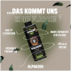 ALPHAZOO Care Spielfreude Haustierölflasche mit Pfotenabdruck-Design, das Agilität, umweltfreundliche Verpackung und Eignung für alle Rassen fördert.