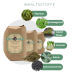 Braune Papiertüten mit dem Kräuterergänzungsmittel "Durch Atmen" für Pferde und Hunde mit Zutaten: Thymian, Wegerich, Islandmoos, Fenchel, Salbei, Schwarzkümmel.