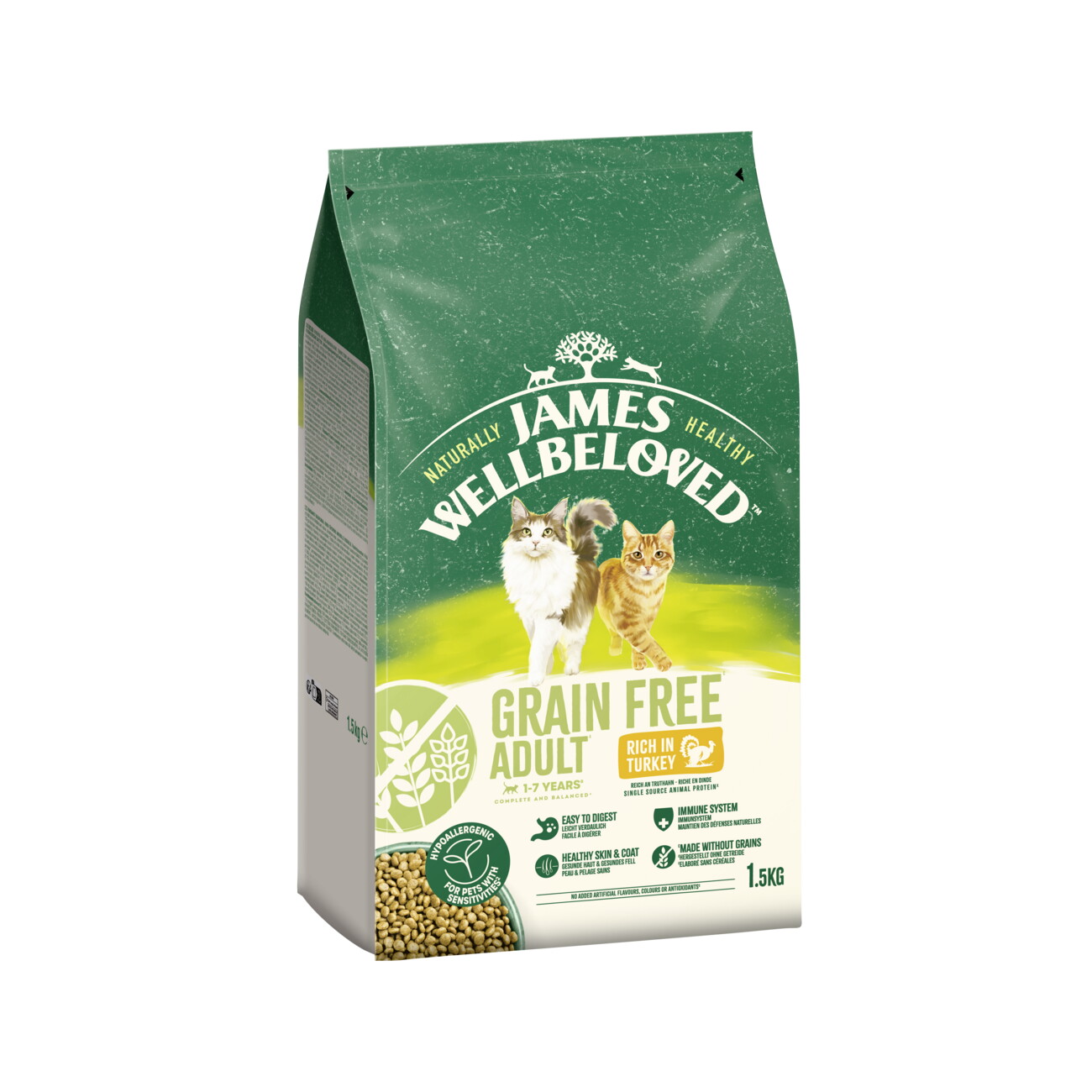James Wellbeloved Trockenfutter Katze Adult, Getreidefrei Truthahn 4 kg