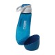 Eine blaue Kurgo-Haustier-Wasserflasche mit einer abnehmbaren Schüssel, entworfen für die Hydration von Haustieren unterwegs.