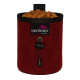 Rote Stoff-Haustier-Leckerlitasche mit schwarzem Kordelzug und einem tierlando-Logo, beschriftet mit "tierlando hundebetten und mehr."