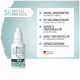 Flasche mit Augenpflege-Lösung mit der Aufschrift "REAVET AUGENPFLEGE mit kolloidalem Silber" mit aufgeführten Vorteilen, einschließlich effektiver Linderung bei Bindehautentzündung.