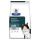 Sac de nourriture pour chats Hill's Prescription Diet Multi-Benefit w/d présentant un chat brun et blanc sur le devant, étiqueté "Recommandé par les vétérinaires."