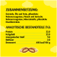 Emballage de nourriture pour animaux avec un fond jaune, affichant les ingrédients et les informations nutritionnelles en allemand, y compris les protéines, les graisses et les calories.