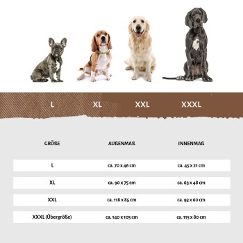 Wasserfestes In und Outdoor Hundebett Lucky aus Nylongewebe schwarz XL