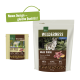 Zwei Beutel "Real Nature Wilderness" Hundefutter mit der Aufschrift "Dunkles Holz," mit einem Wolf und Lamm, das "60% Lamm, 40% Wild, 0% Getreide" angibt.