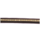 Braune Leder-Haustierleine mit einem dekorativen goldenen Perlenmuster in der Mitte, vor einem weißen Hintergrund präsentiert.