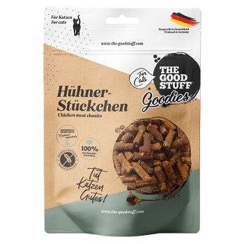 Paket 'The Good Stuff Goodies' Katzenleckerlis – Hühner-Stückchen, 100% natürlich, hergestellt in Deutschland.