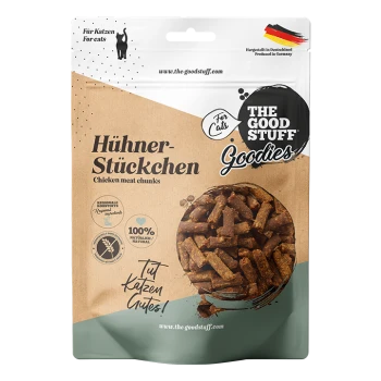 Paket 'The Good Stuff Goodies' Katzenleckerlis – Hühner-Stückchen, 100% natürlich, hergestellt in Deutschland.