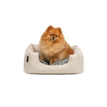 Lionto Hundebett mit Wendekissen meliert S