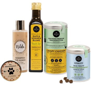 Beauty–Set für Hunde - 5–teiliges Haut– und Fellpflegeprogramm für sensible Reinigung