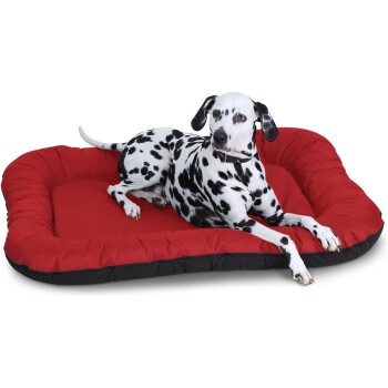 Wasserfestes In und Outdoor Hundebett Lucky aus Nylongewebe rot L