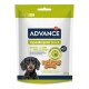 Snack hypoallergénique Advance pour chiens, emballage de 150g, contenant des protéines hydrolysées 100% sans gluten, adapté aux chiens ayant des allergies alimentaires.