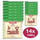 DIBO Hirsch-Hundefutter, mit 14 Beuteln zu je 1000g, entworfen für Hunde und Katzen, mit Fokus auf hochwertigem Wildfleisch.
