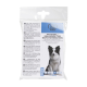 Packung von TAKE CARE Ersatz-Einlagen für Schutzhosen, mit einem Bild eines Border Collies, mit mehrsprachigem Text und Größenoptionen von XS bis XL.