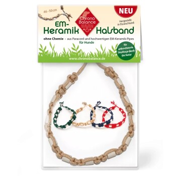 EM-Keramik Halsband zur Ungeziefer Abwehr Beige 55 cm