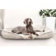 ® XENIA - Orthopädisches Hundebett / Hundesofa creme 1,45 m, 20 cm, 1,05 m