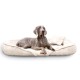 ® XENIA - Orthopädisches Hundebett / Hundesofa creme 1,45 m, 20 cm, 1,05 m