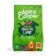 Green bag of Edgard Cooper dog food labeled "Irresistible Grass-Fed Lamb," featuring veggies, fruits, and a grain-free recipe for adult dogs.