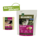 Hundefutterverpackung für "Wilderness Wild Valley" mit Wolfbild, 60% Fleisch, 40% Gemüse und Banner "Neues Design - Gleiche Qualität!"