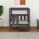 erhöhtes Hundebett aus Kiefernholz grau 43 cm, 70 cm, 43 cm