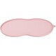 Pink silicone pet feeding mat with a rounded shape and a small handle, featuring the brand name "AniOne" embossed on the side.