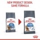 Image comparing two bags of Royal Canin cat food labeled "CARE LIGHT WEIGHT," highlighting a new design with text "NEW PRODUCT DESIGN, SAME FORMULA."
