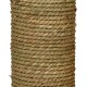 Poteau à gratter pour chat en sisal tissé naturel, présentant des fibres vertes et beiges étroitement tressées, idéal pour l'entretien des griffes félines.