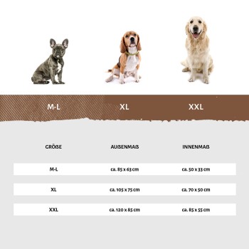 Hundebett Emma aus Velours mit feinem Handwebcharakter in Pastellfarben beige XXL