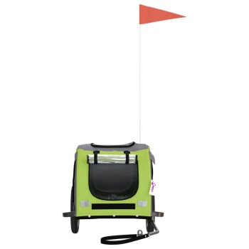 Fahrradanhänger Hund 124 x 53 x 53 cm (L x B x H) grün