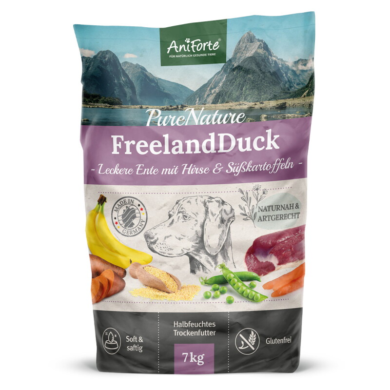 AniForte Trockenfutter FreelandDuck - Leckere Ente mit Hirse 7 kg