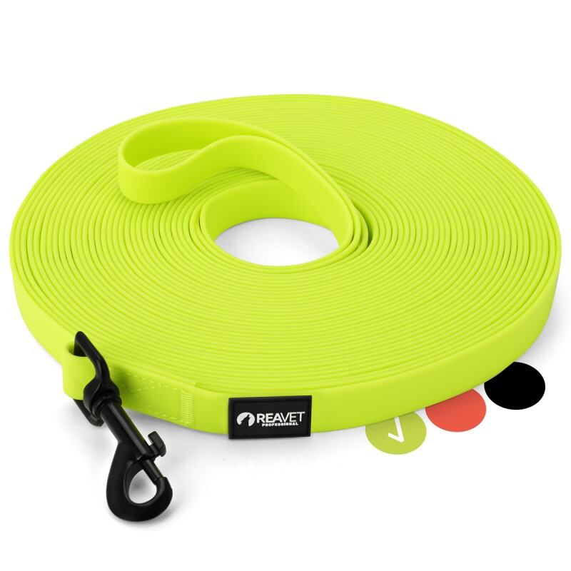 REAVET Schleppleine 15 Meter, Neon Gelb