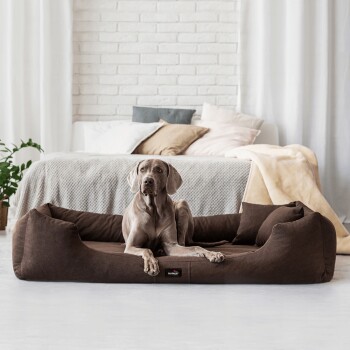 MORITZ VIP Hundebett Hundesofa braun 90 cm, 22 cm, 75 cm