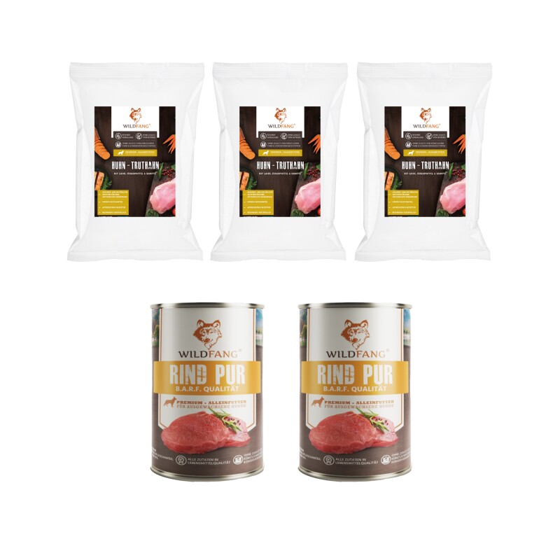 Wildfang Genussbox Junior - Trocken- & Nassfutter Huhn Rind