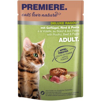cats love nature Deluxe Ragout mit Geflügel, Rind & Pasta 24x100 g