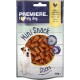 Verpackung von Premiere I love my dog Mini Snack Sticks, mit weichen Hühner- und Reissnacks in einer kreisförmigen Anzeige, 70g.